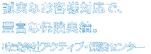 誠実なお客様対応で、豊富な保険実績。株式会社アクティブ・保険センター